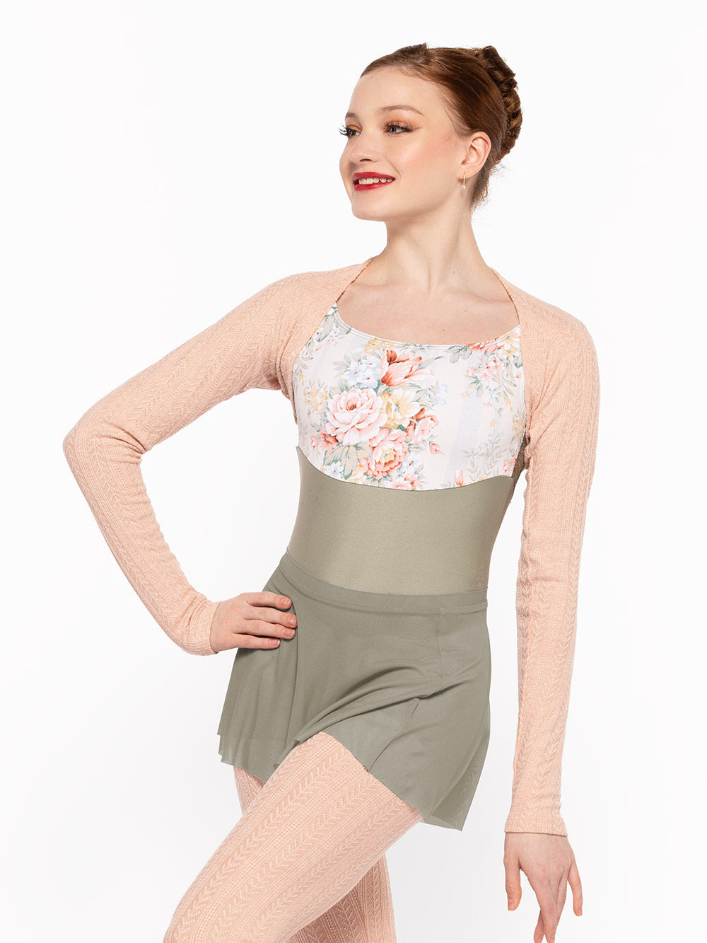 エレベ ダンスウェア シュラグ Eleve Dancewear Shrug Knit Rosewater RTW