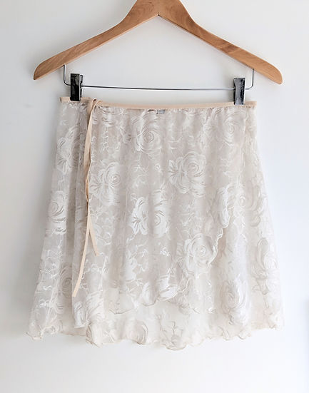 B.S.B.L Wrap Skirt 'Ivory Lace' バレエ巻きスカート 28cm, 33cm