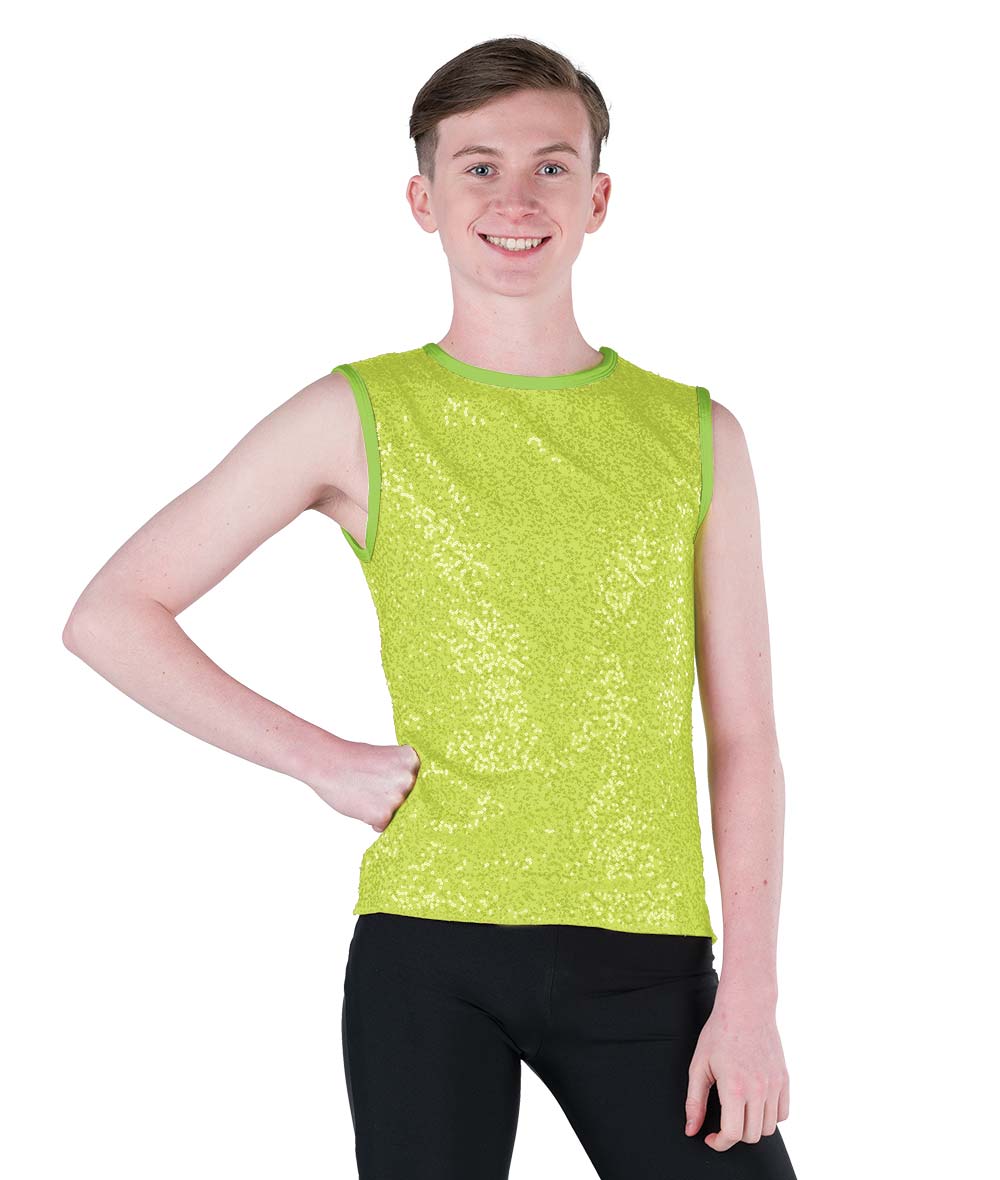 アウィッシュカムトゥルー ダンス衣装  ジャズ  スパンコールスパンデックス ガイタンク A Wish Come True  Sequin Spandex Guy Tank