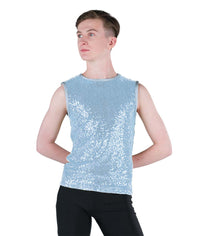 アウィッシュカムトゥルー ダンス衣装  ジャズ  スパンコールスパンデックス ガイタンク A Wish Come True  Sequin Spandex Guy Tank