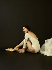 レヴダンス オリビアレースレオタード クリーム LEVDANCE olivia lace leotard CREAM