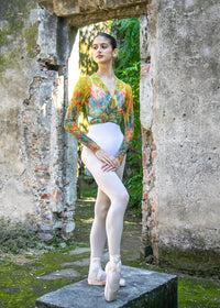 グリシコ 長袖ラップクロップトップ【大人】Grishko DORIS, Long Sleeve Wrap Crop Top