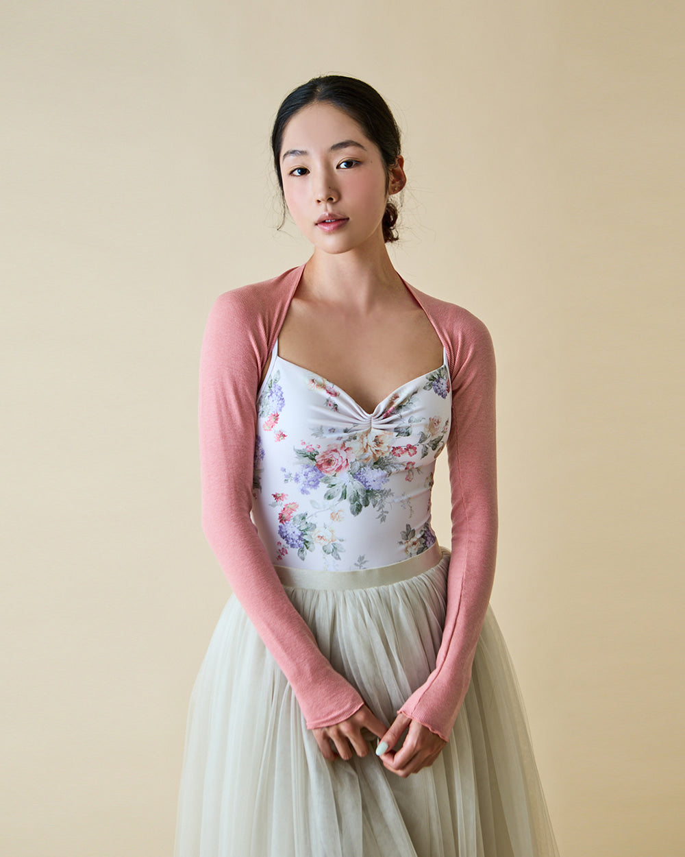レヴダンス エール ベーシックシュラグ LEVDANCE aile basic shrug ROSE QUARTZ
