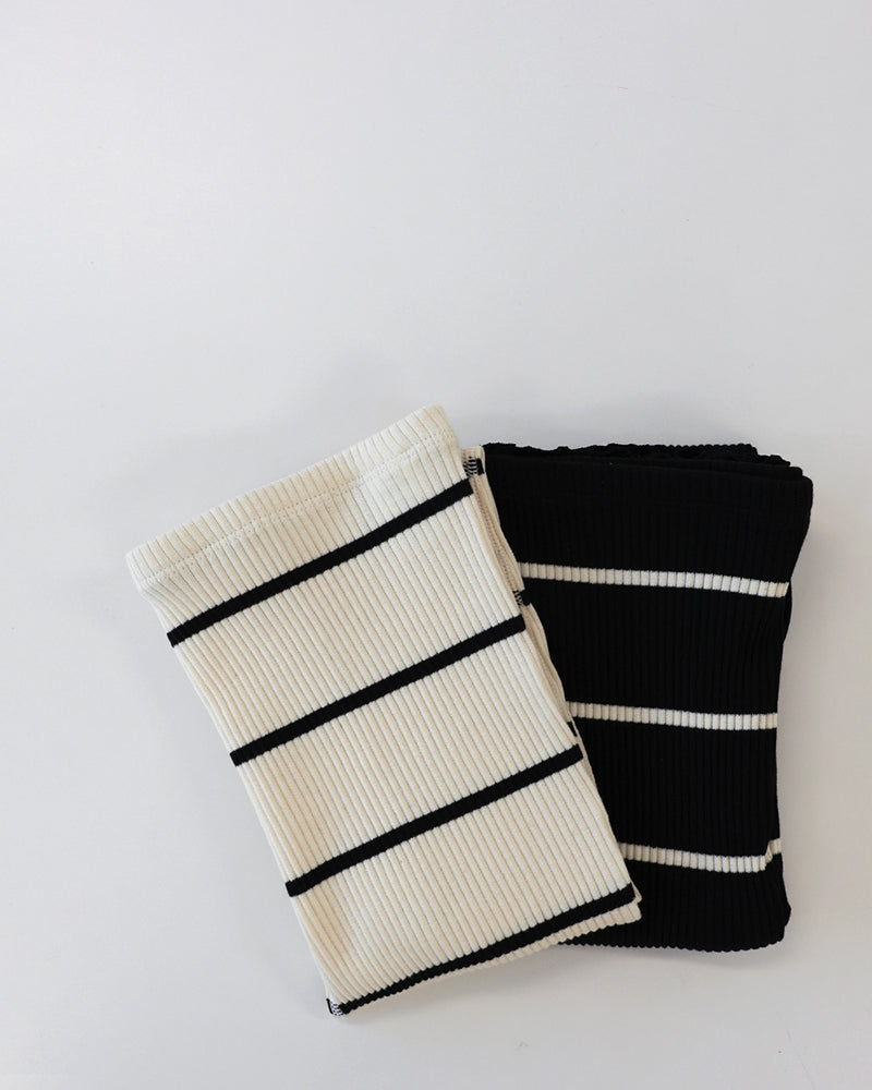 レヴダンス ストライプ セミフレア レッグウォーマー LEVDANCE stripe semi flared legwarmers