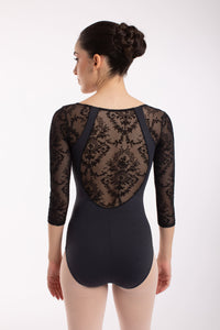 インターメッツォ マニラフロックメッシュ長袖レオタード Intermezzo Manila Long Sleeves Leotard Ballet Dance