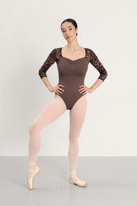 インターメッツォ マニラフロックメッシュ長袖レオタード Intermezzo Manila Long Sleeves Leotard Ballet Dance