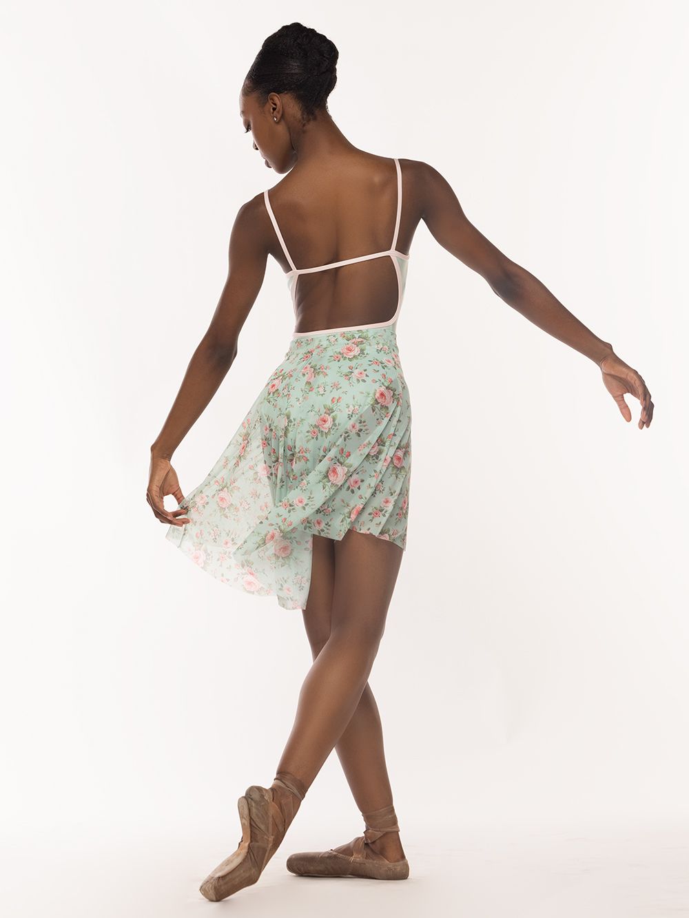 エレベ ダンスウェア ロングハイロースカート Eleve Dancewear Long High-Low Skirt Old Hollywood Mesh RTW