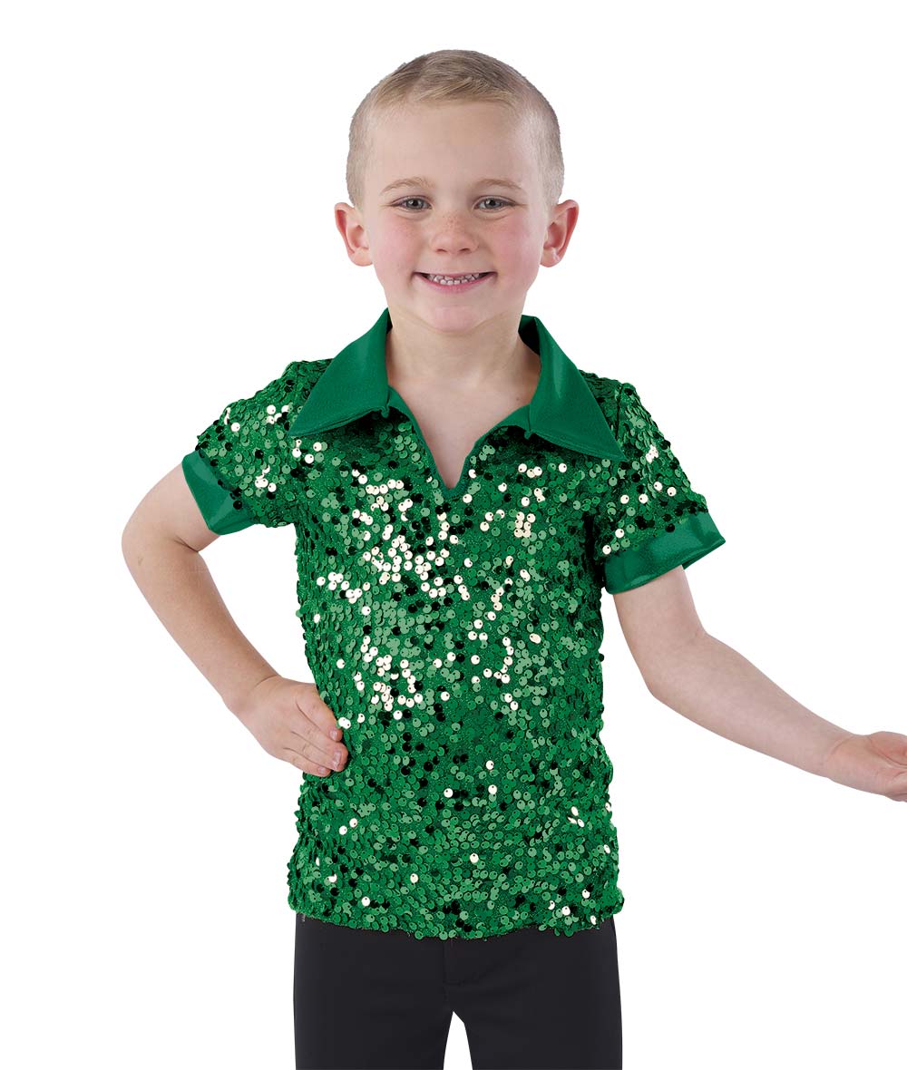 アウィッシュカムトゥルー ダンス衣装  スパンコールボーイシャツ A Wish Come True Sequin Boy Shirt