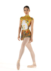 グリシコ レオタード 【大人】 Grishko DOLORES, High Neck Cap Sleeve Leotard