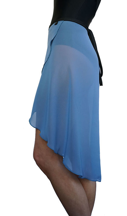 ジュールダンスウェア ロングリハーサル巻きスカート：スレートブルー Jule Dancewear Long Rehearsal Wrap Skirt: Slate Blue