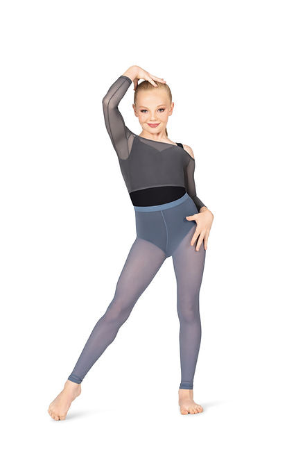 Jule Dancewear Meshie Crop Top: Charcoal ジュールダンスウェア