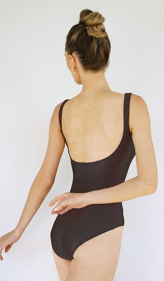 ジュールダンスウェア ファセットレオタード：ブラックシーン Jule Dancewear Facet Leotard: Black Sheen