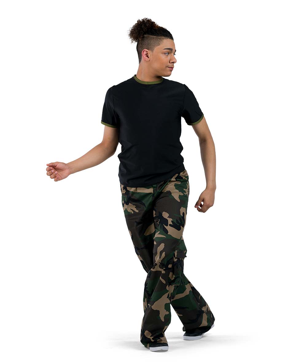 アウィッシュカムトゥルー ダンス衣装  ジャズ/ヒップホップ  カモトリムガイトップ A Wish Come True Camo Trim Guy Top