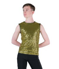 アウィッシュカムトゥルー ダンス衣装  ジャズ  スパンコールスパンデックス ガイタンク A Wish Come True  Sequin Spandex Guy Tank