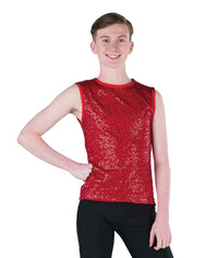 アウィッシュカムトゥルー ダンス衣装  ジャズ  スパンコールスパンデックス ガイタンク A Wish Come True  Sequin Spandex Guy Tank