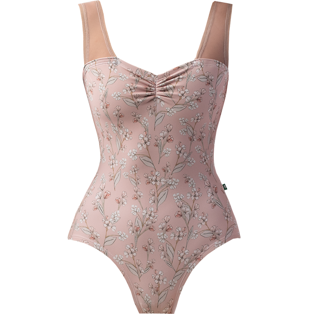 ラッキーレオ タンクレオタード Luckyleo DUSTY ROSE APPLE BLOSSOM & DUSTY ROSE MESH ANGEL