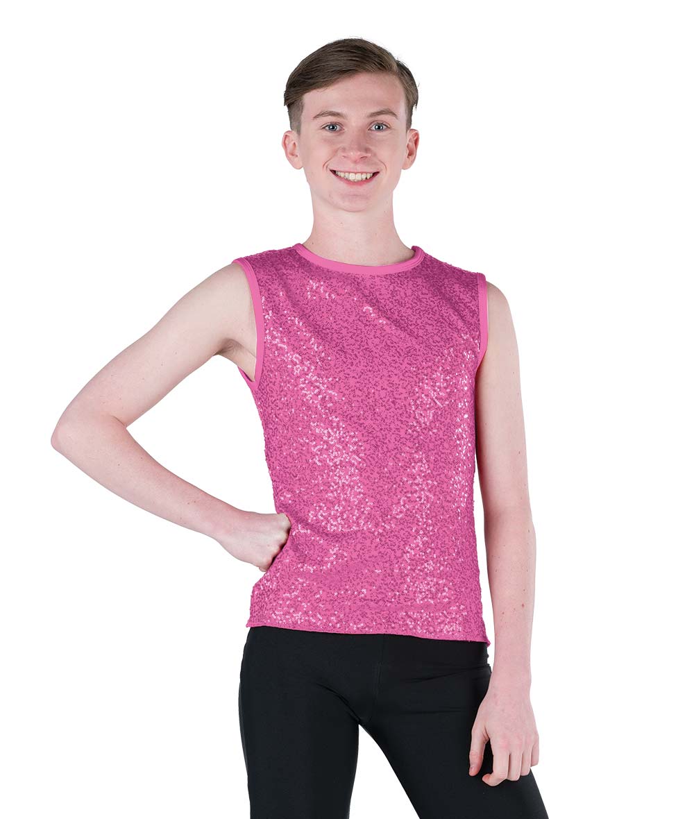 アウィッシュカムトゥルー ダンス衣装  ジャズ  スパンコールスパンデックス ガイタンク A Wish Come True  Sequin Spandex Guy Tank