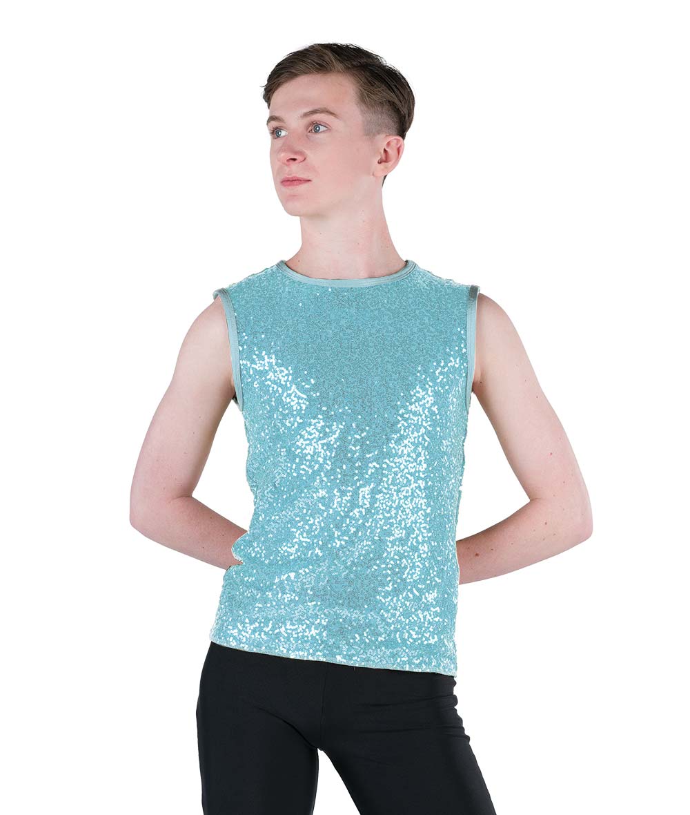 アウィッシュカムトゥルー ダンス衣装  ジャズ  スパンコールスパンデックス ガイタンク A Wish Come True  Sequin Spandex Guy Tank