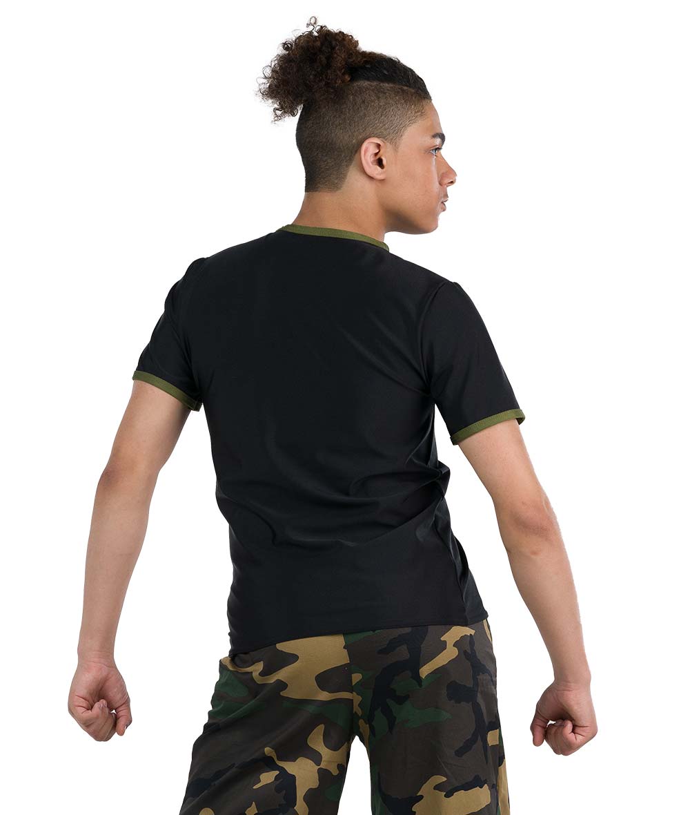 アウィッシュカムトゥルー ダンス衣装  ジャズ/ヒップホップ  カモトリムガイトップ A Wish Come True Camo Trim Guy Top