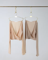 レヴダンス クロスオーバーセーター LEVDANCE  crossover sweater HONEY BEIGE