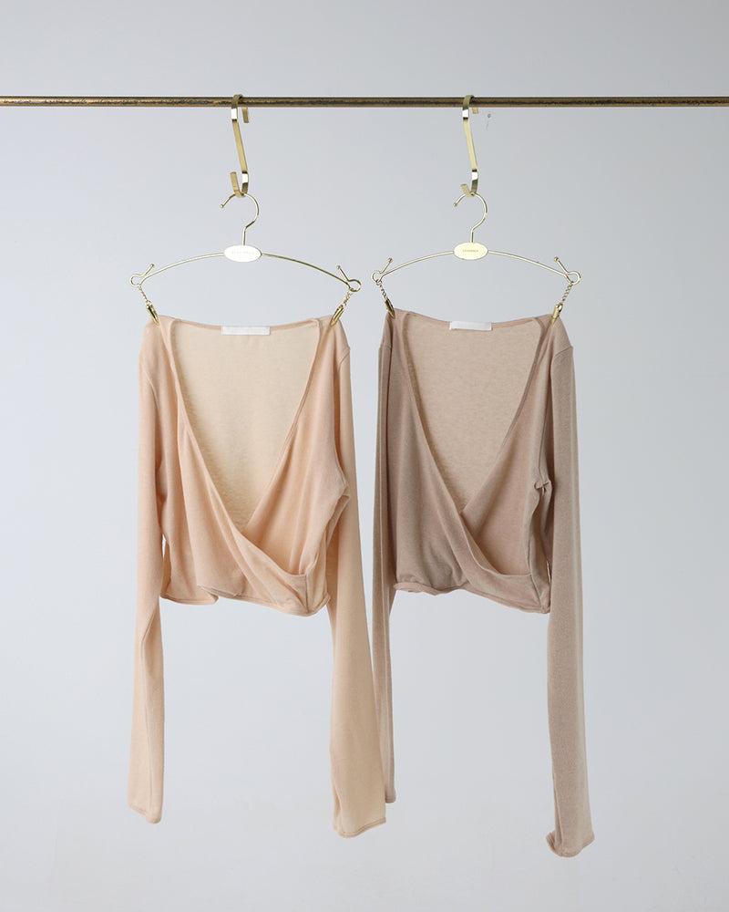 レヴダンス クロスオーバーセーター LEVDANCE  crossover sweater HONEY BEIGE