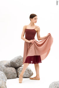 ジダンス リバーシブルリハーサル スカート ZIDANS Two-sided rehearsal skirt ground-sand