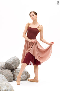 ジダンス リバーシブルリハーサル スカート ZIDANS Two-sided rehearsal skirt ground-sand