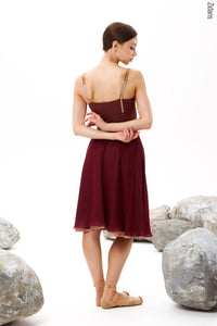 ジダンス リバーシブルリハーサル スカート ZIDANS Two-sided rehearsal skirt ground-sand