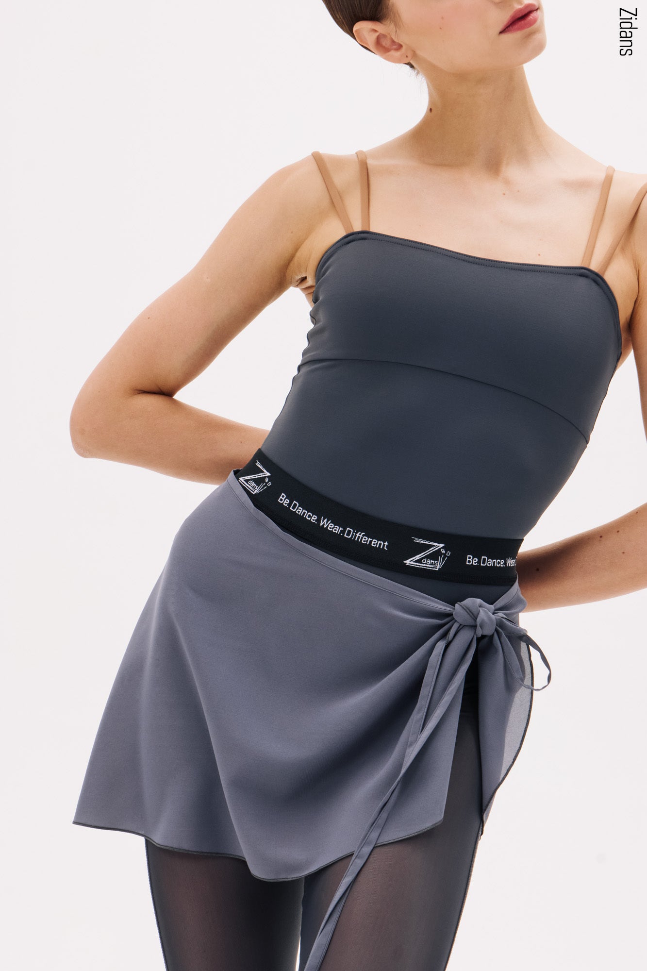 ジダンス タイ付きラップスカート ロック ZIDANS Wrap skirt with ties rock