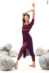 ジダンス 4-スリーブ レオタード ZIDANS 2 4 Sleeves Horizon leotard wine