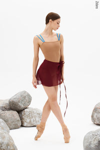 ジダンス タイ付きラップスカート グラウンド ZIDANS Wrap skirt with ties ground