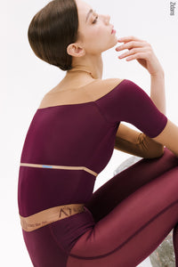 ジダンス 4-スリーブ レオタード ZIDANS 2 4 Sleeves Horizon leotard wine