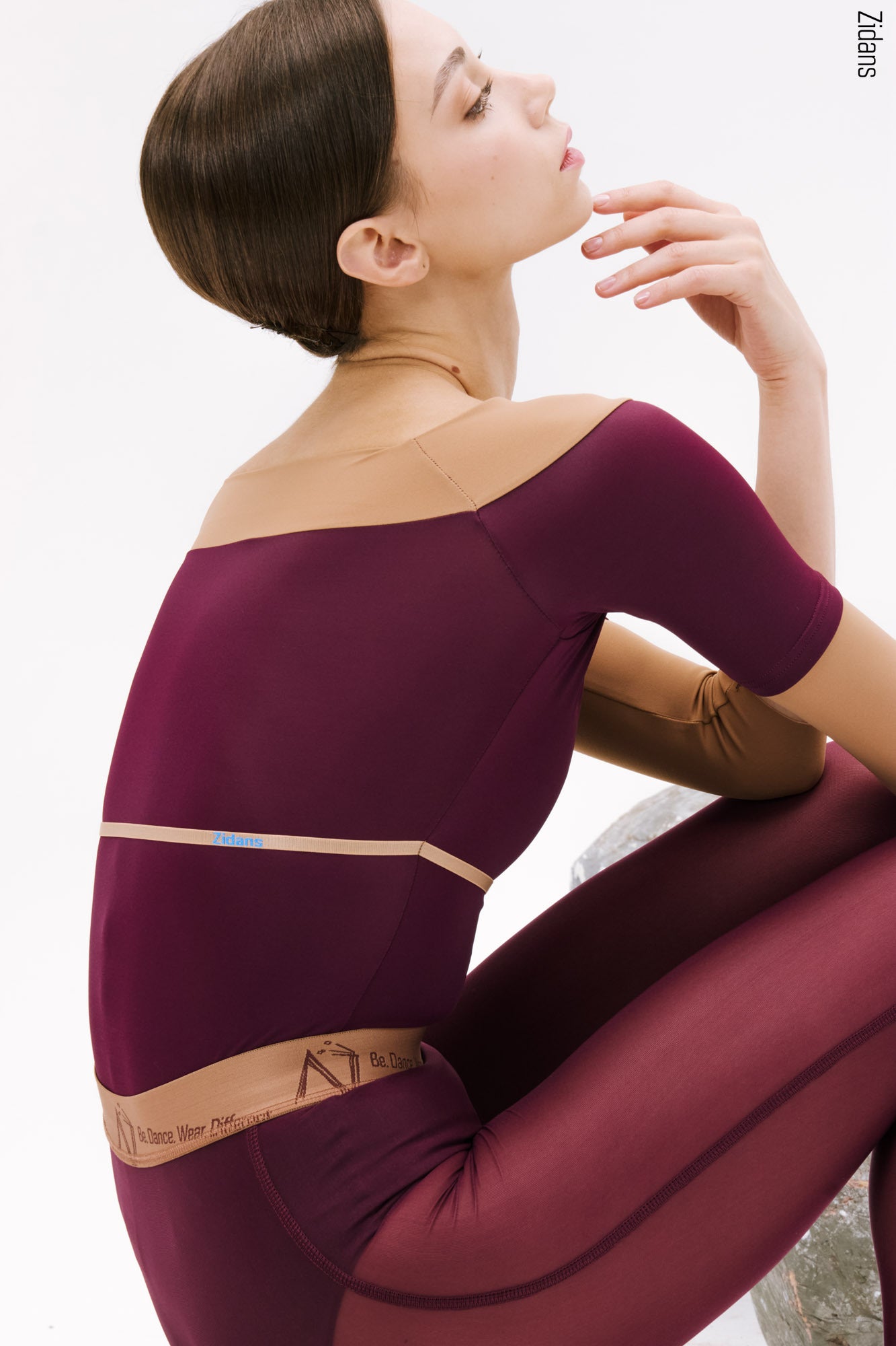 ジダンス 4-スリーブ レオタード ZIDANS 2 4 Sleeves Horizon leotard wine