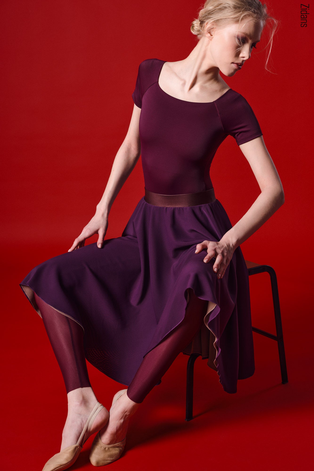 ジダンス T-レオタード ZIDANS T-Leotard Wine