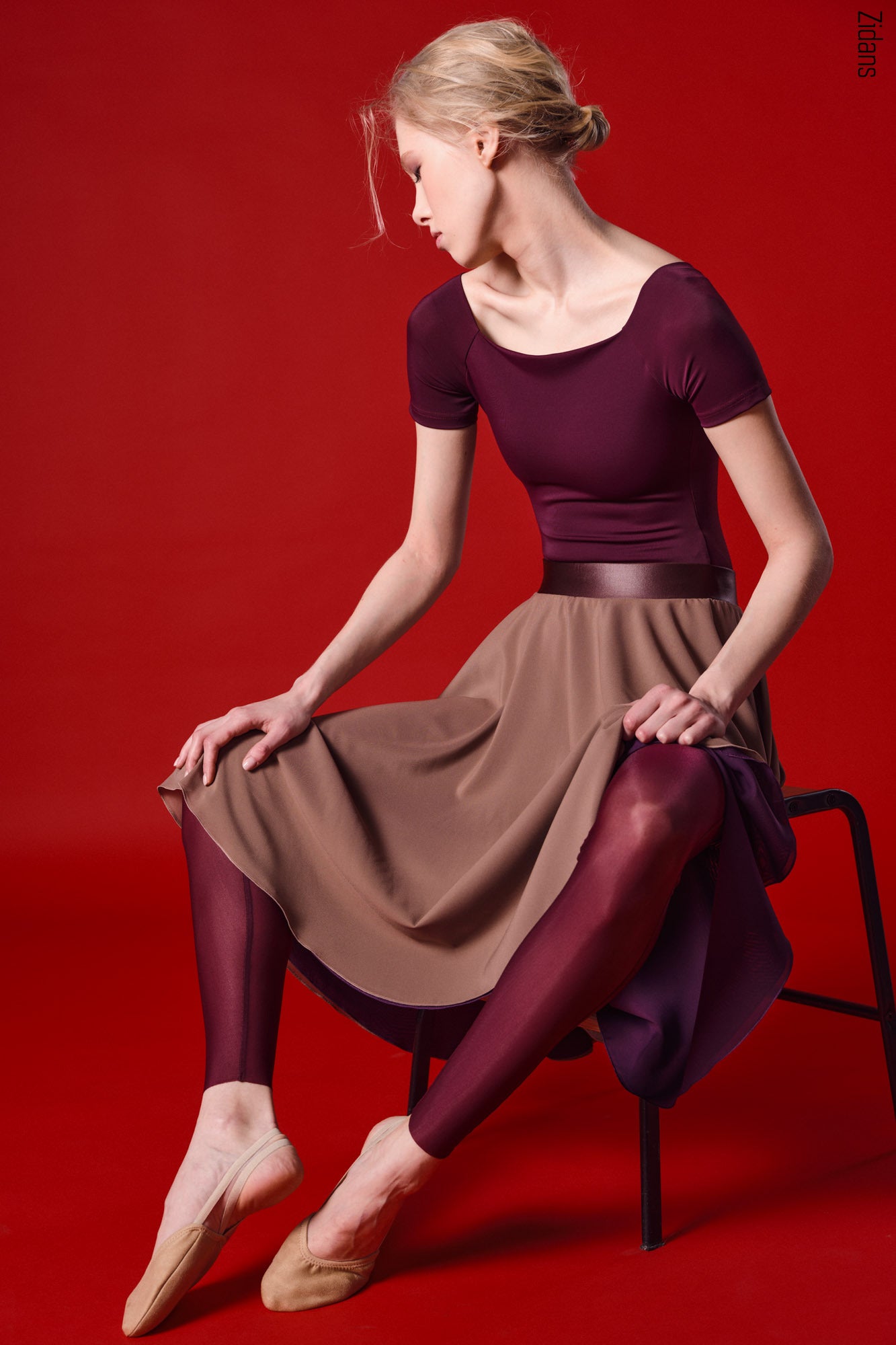 ジダンス T-レオタード ZIDANS T-Leotard Wine