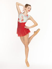 エレベ ダンスウェア ヒップスター・スカート Eleve Dancewear Hipster Skirt Red Mesh RTW