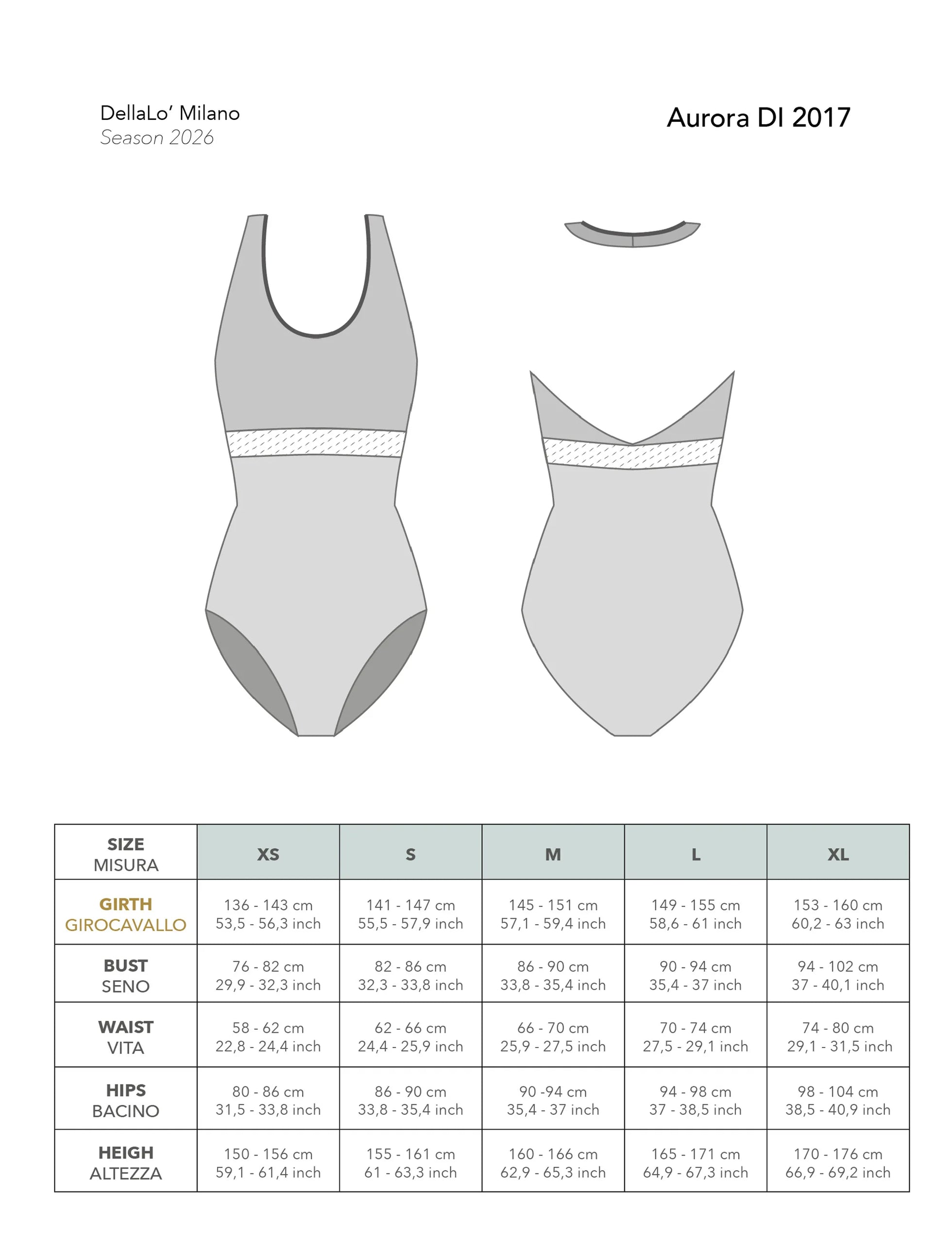 デラロミラノ オーロラ レオタード DellaLo' Milano Aurora DI 2017 - Dance Leotard