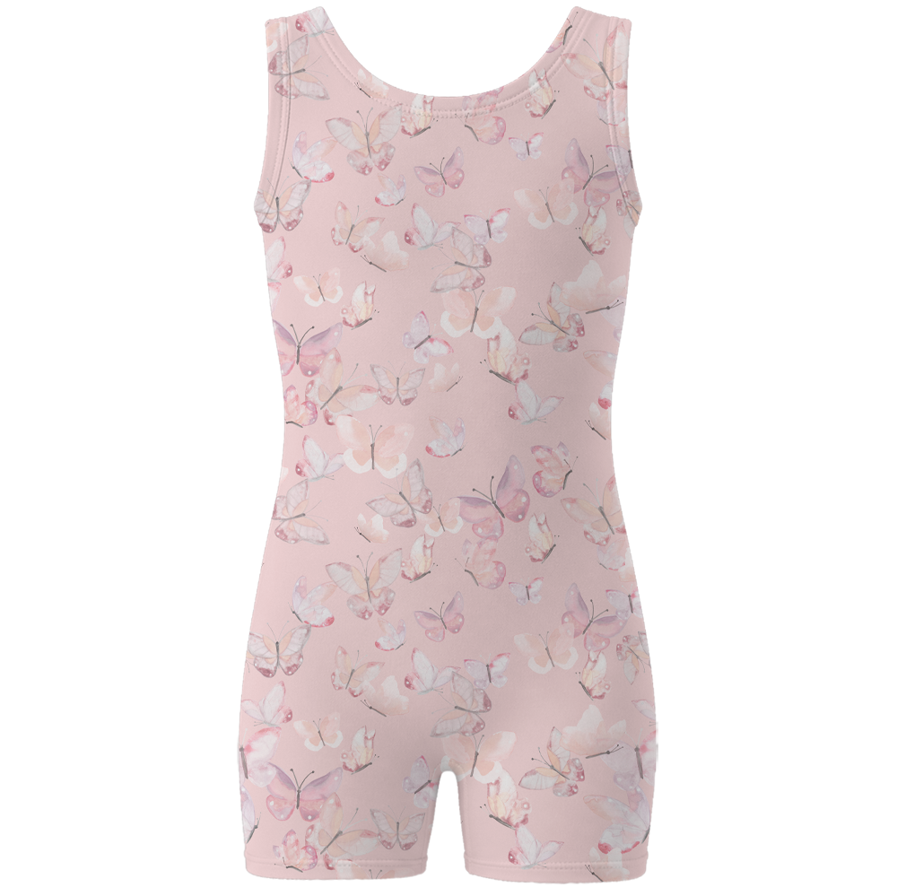 ラッキーレオ Luckyleo Pink Butterfly Shine Shorts Unitard
