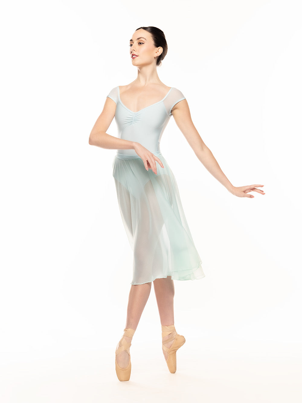 エレベ ダンスウェア シフォン・リハーサル・スカート Eleve Dancewear Chiffon Rehearsal Skirt Baby Blue RTW