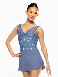 エレベ ダンスウェア チューリップ・スカート Eleve Dancewear Ribbed Tulip Skirt Blue Steel RTW