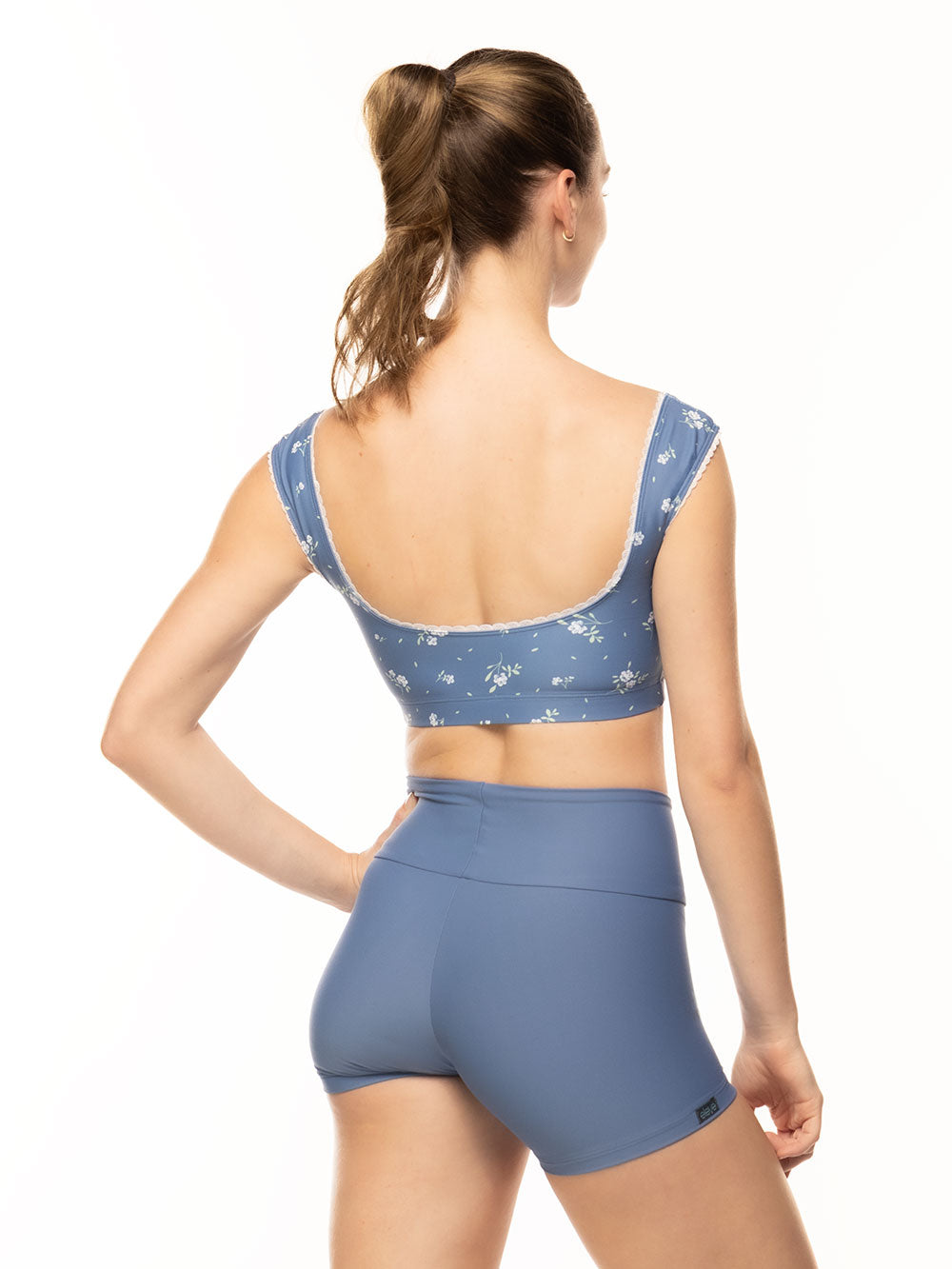 エレベ ダンスウェア クレア ショーツ 5 インチ Eleve Dancewear Claire Shorts 3" Blue Steel RTW