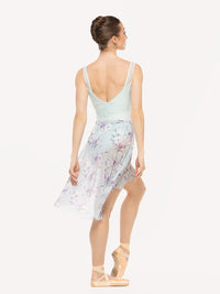 エレベ ダンスウェア アモラ ロングスカート ムーンリット ガーデン ベビーブルー メッシュ Eleve Dancewear Amora Long High-Low Skirt Moonlit Garden Baby Blue Mesh RTW