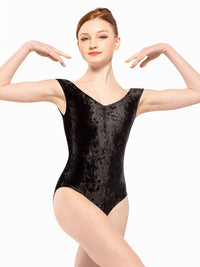 エレベ ダンスウェア ソフィア レオタード Eleve Dancewear Sophia Leotard Black Crushed Velvet RTW