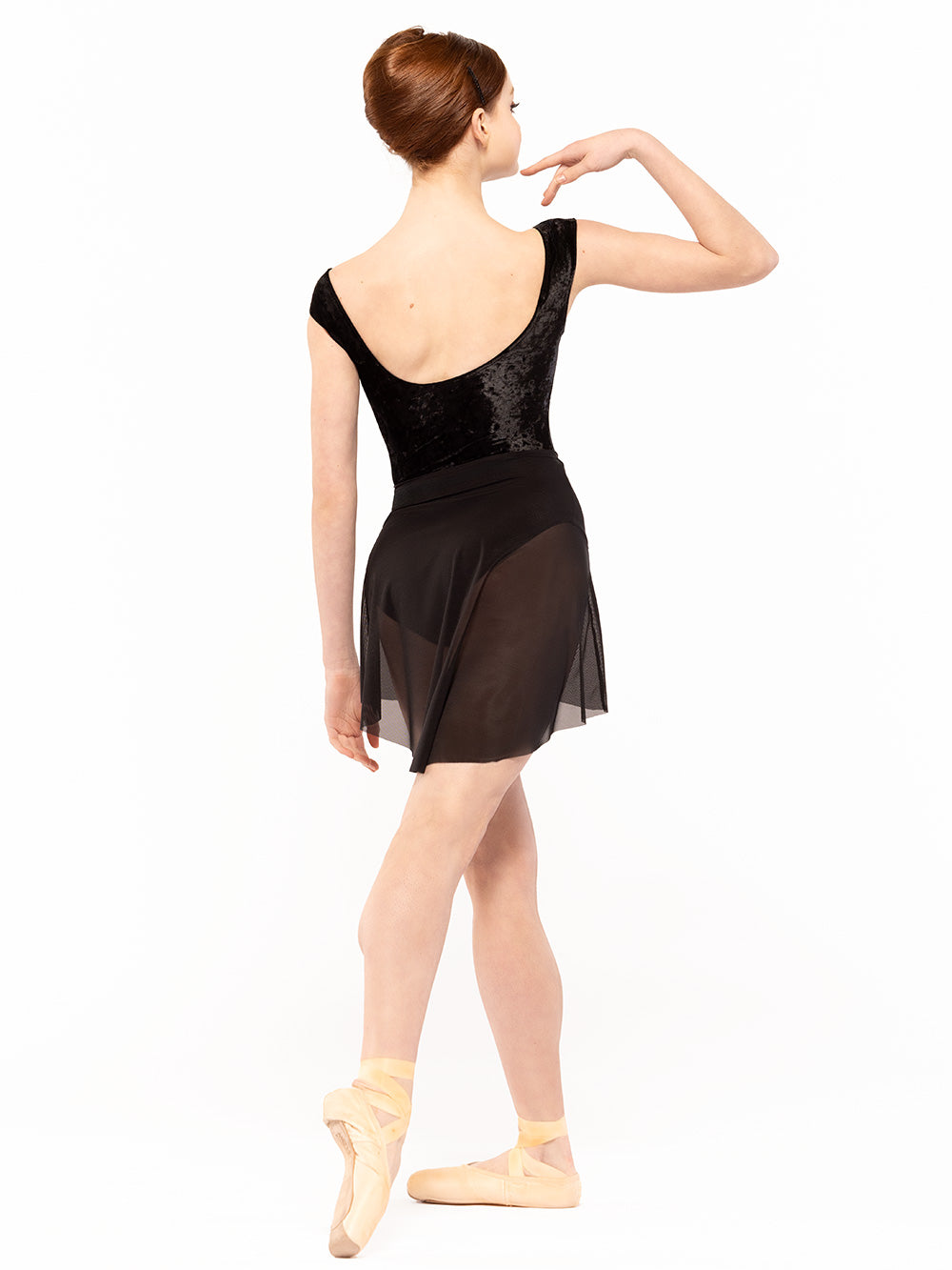 エレベ ダンスウェア ソフィア レオタード Eleve Dancewear Sophia Leotard Black Crushed Velvet RTW