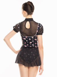 エレベ ダンスウェア フレアースカート Eleve Dancewear Flare Skirt Black Mesh RTW