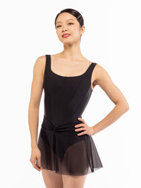 エレベ ダンスウェア アモラスカート Eleve Dancewear Amora Short Skirt Black Mesh RTW