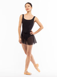 エレベ ダンスウェア アモラスカート Eleve Dancewear Amora Short Skirt Black Mesh RTW