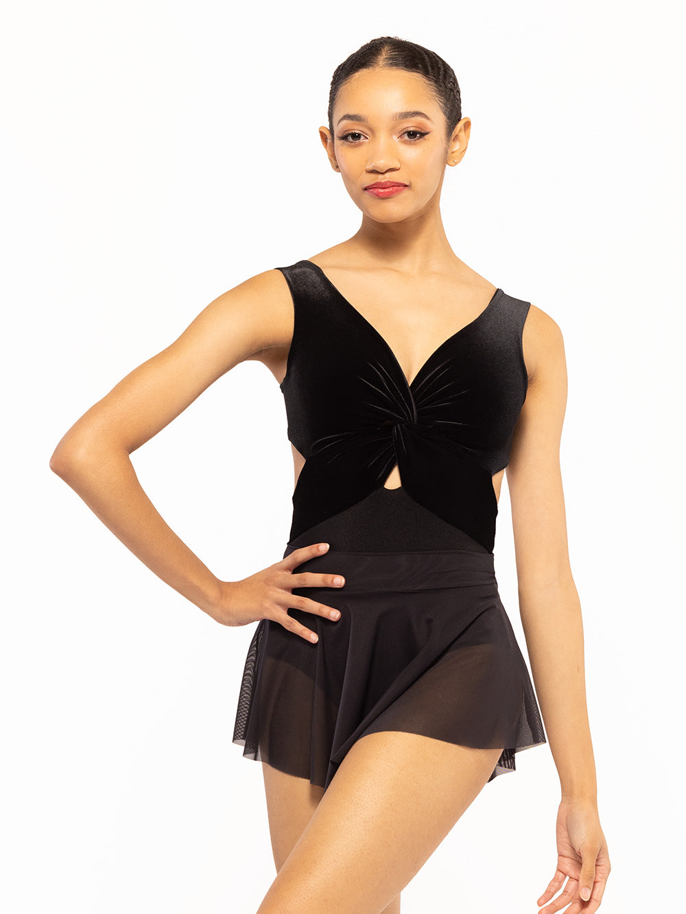 エレベ ダンスウェア ジャッキー レオタード ブラック ベルベット Eleve Dancewear Jackie Leotard Black Velvet RTW