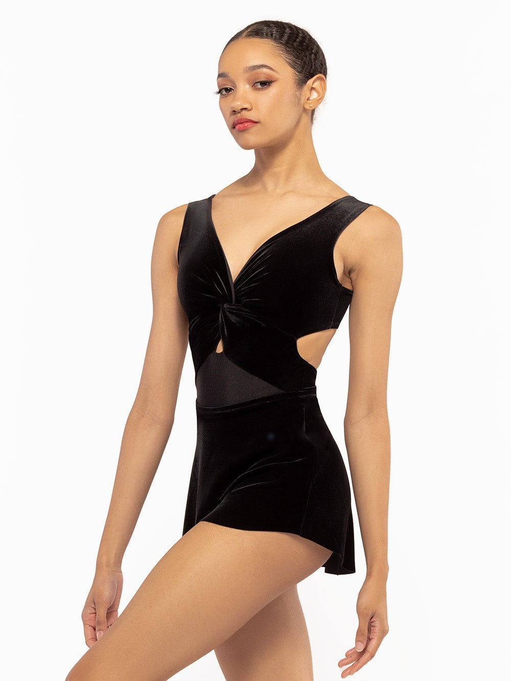 エレベ ダンスウェア ジャッキー レオタード ブラック ベルベット Eleve Dancewear Jackie Leotard Black Velvet RTW