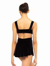 *エレベ ダンスウェア チューリップ スカート ブラック ベルベット Eleve Dancewear Tulip Skirt Black Velvet RTW